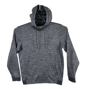 Mens Under Armour Heathered Dark Gray Pullover Hoodie Drawstring Polyester S